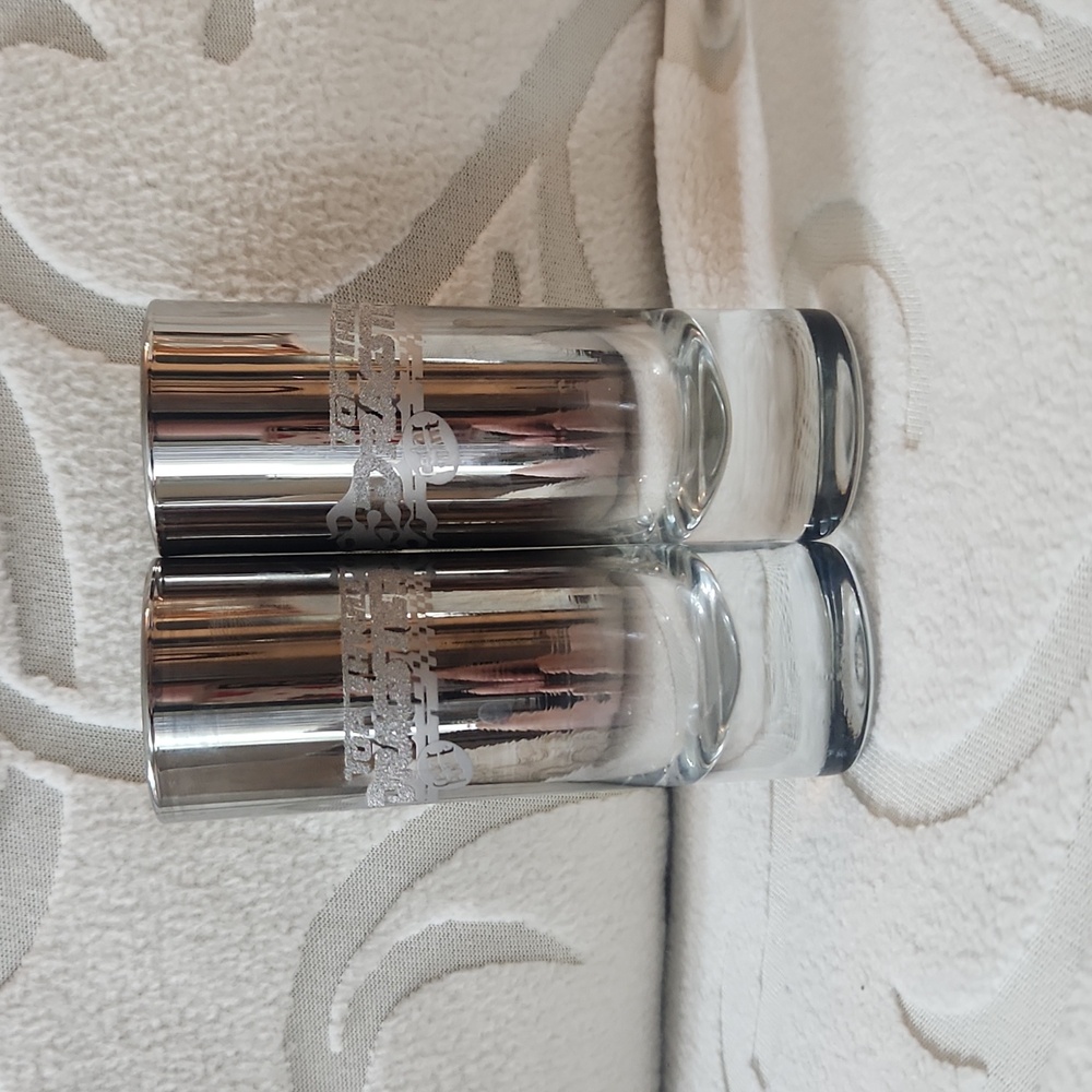 Cedar Point Silver and Clear Shot Glasses Set